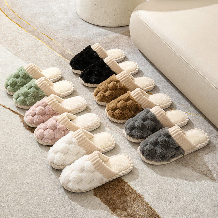 Drune | Bequeme Damen Hausschuhe mit Pelzfutter
