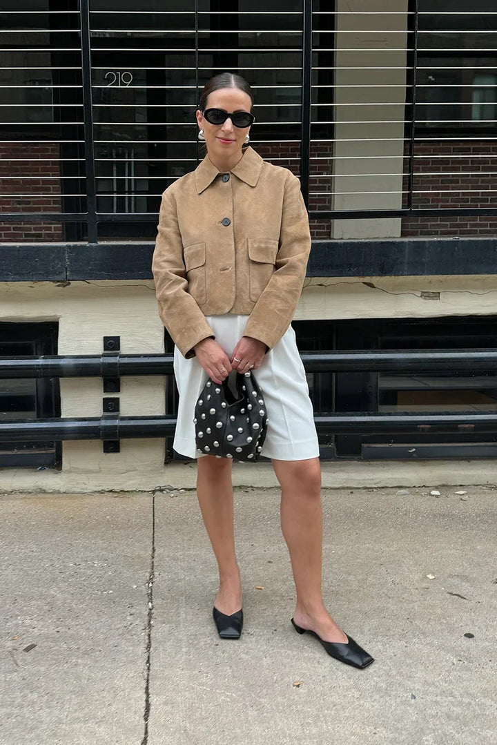 Drune | Wildlederjacke mit Tasche