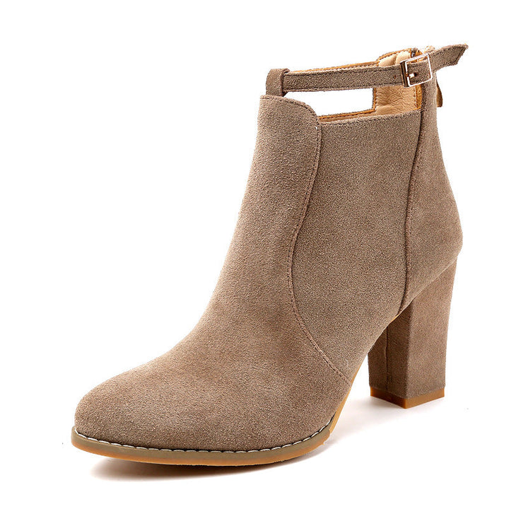 Damen Elegante Ankle-Boots mit modischem Riemen und Komfort-Sohle Drune