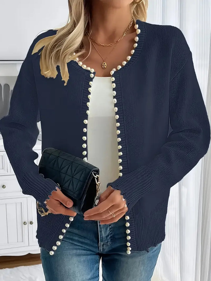 Drune | Strickjacke für Damen, elegant & mit Perlen