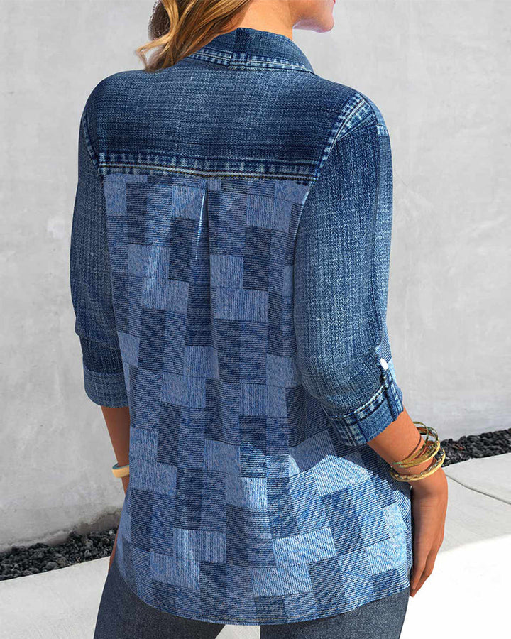 Drune | Denim Effekt Print
