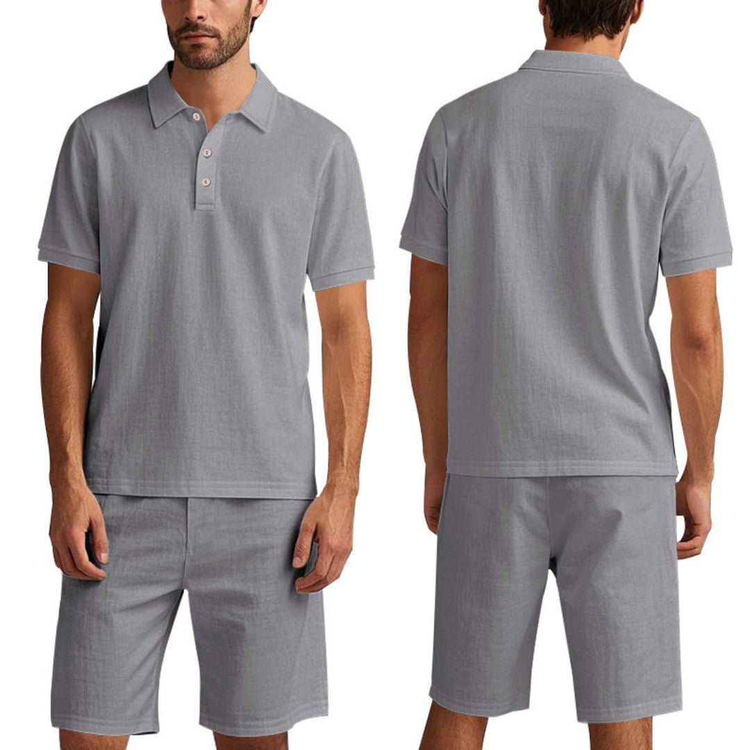Drune | Kurzärmliges Poloshirt und Shorts Strandanzug