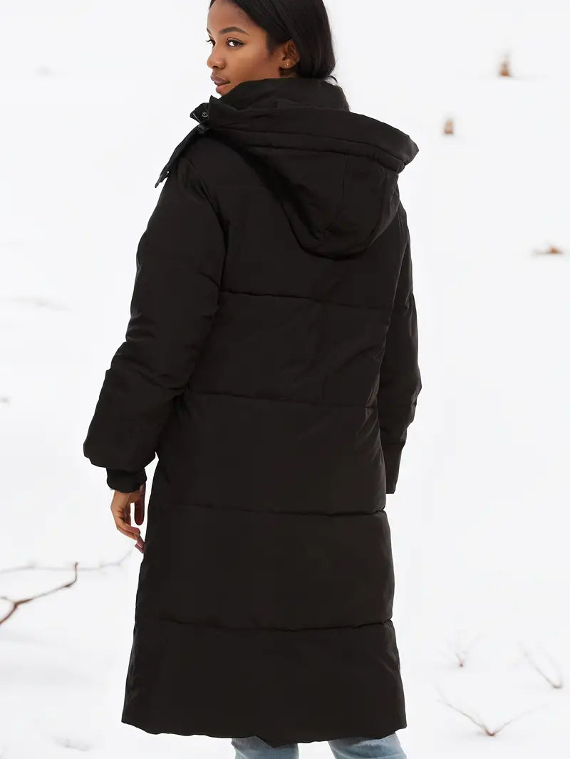 Drune | lange Winterjacke mit Kapuze für Damen – isolierend und bequem