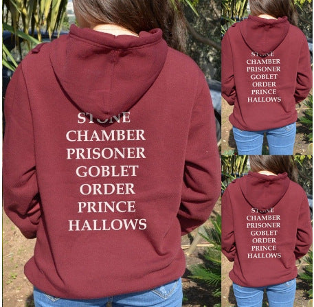 Damen Kapuzenpullover mit trendigem Schriftzug und lässiger Passform Drune