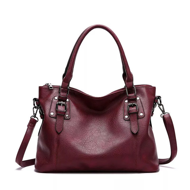 Drune | Damen Elegante Leder-Umhängetasche