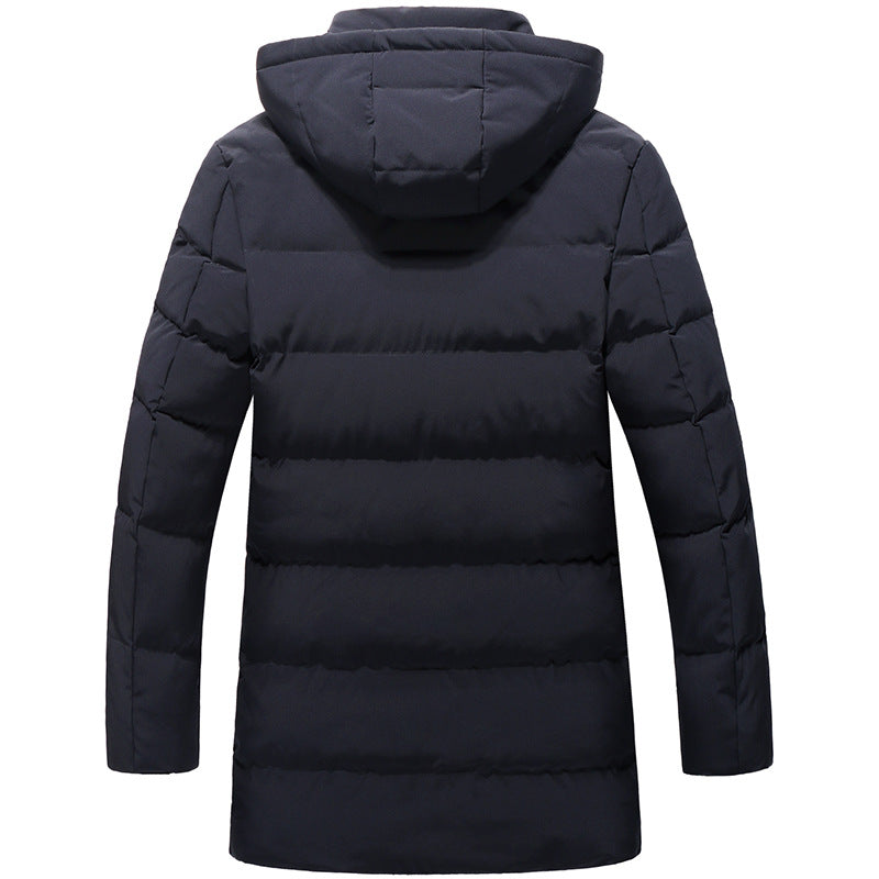Herren Wattierter Winterparka mit Kapuze, winddichte und isolierende Thermojacke Drune