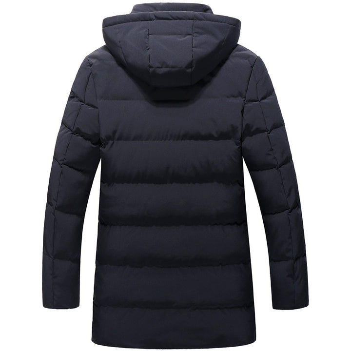 Herren Wattierter Winterparka mit Kapuze, winddichte und isolierende Thermojacke Drune