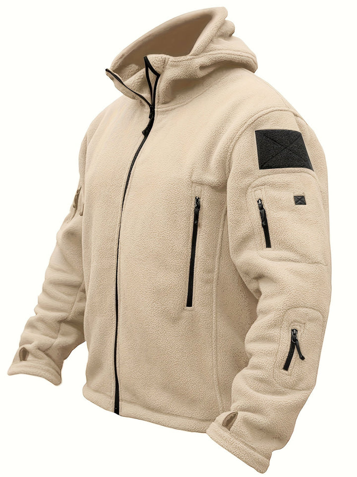Drune | Fleece-Reißverschluss-Winddichte Outdoorjacke Für Herren - Perfekt für Outdoor-Aktivitäten