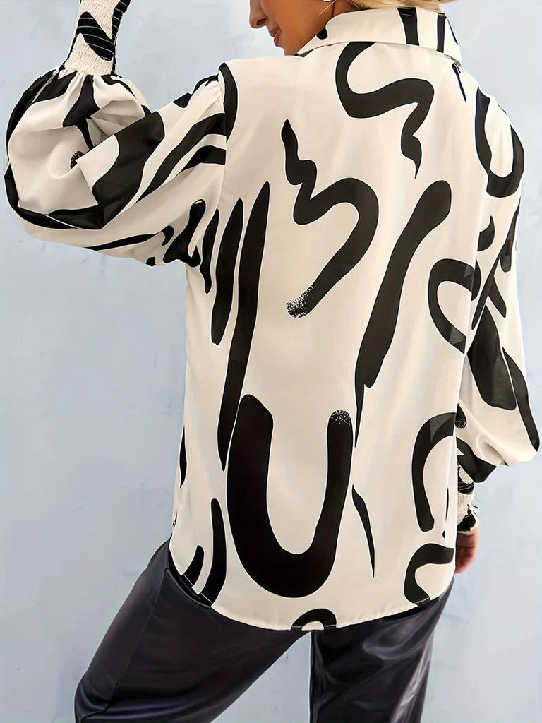 Drune | Damenbluse Mit Luxuriösem Design Und Gefalteten Ärmeln