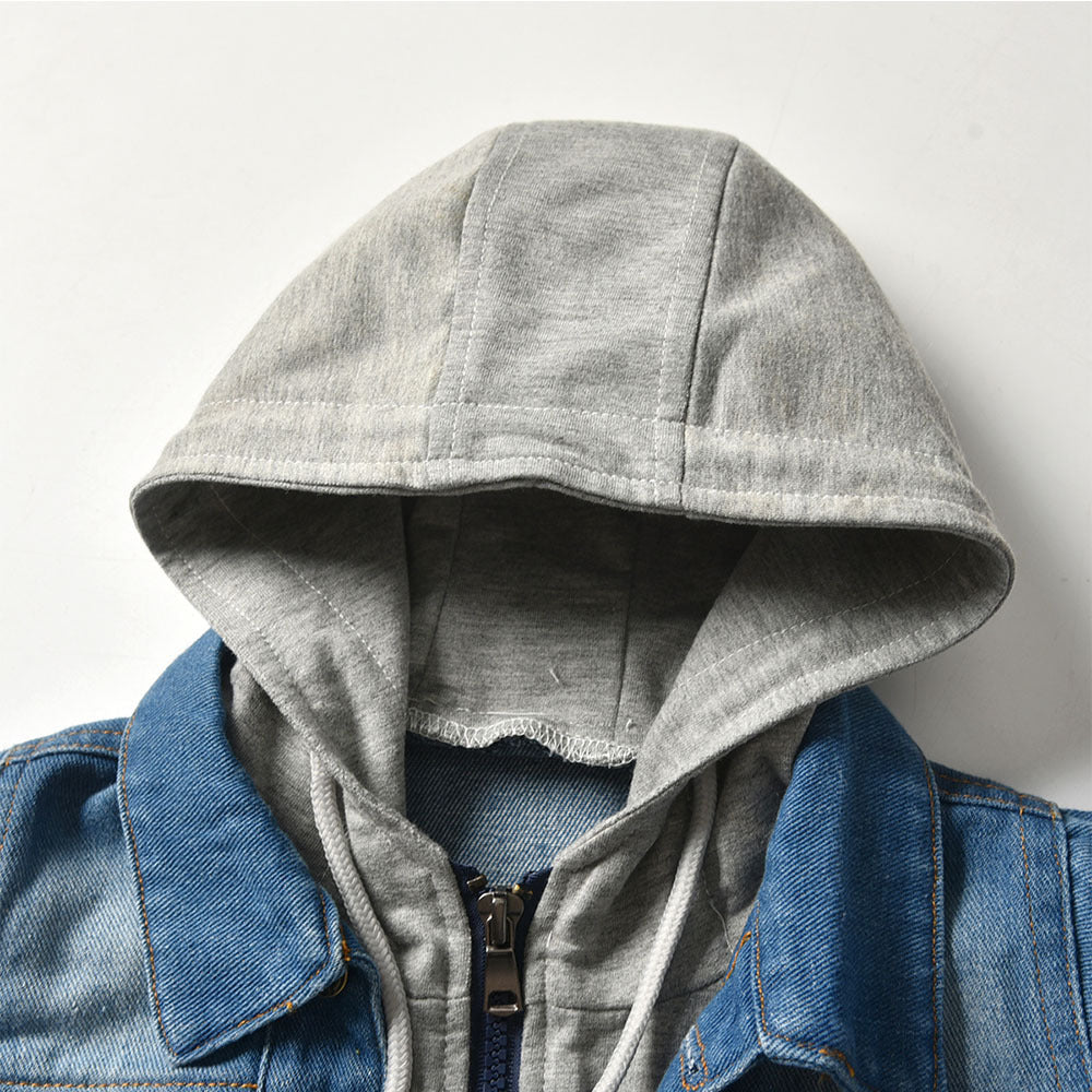 Drune Denim-Jacke mit Kapuze