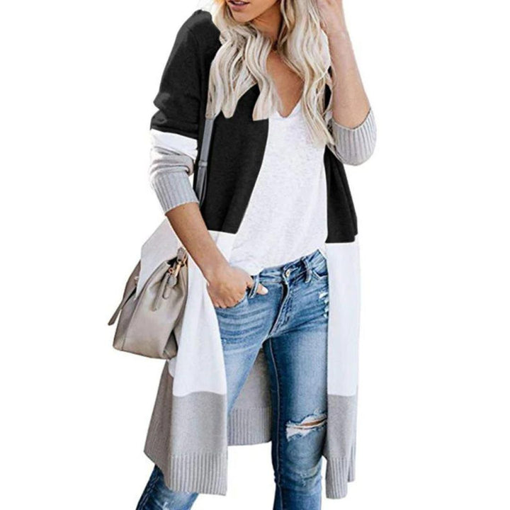 Drune | Strickjacke mit Farbblock und offener Front