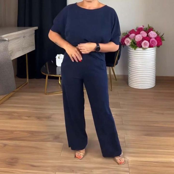Drune | Stylish 3-piece set consisting of a long cardigan, top and trousers