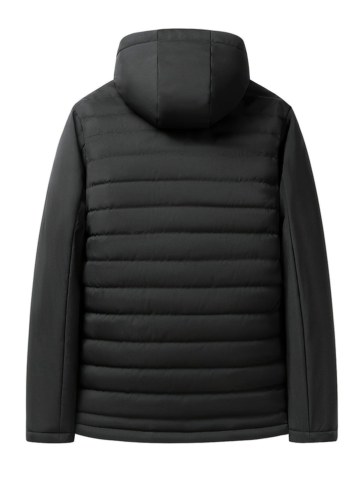 Drune | Stylische Winterjacke für Männer - Warme, wattierte Fleecejacke mit Kapuze