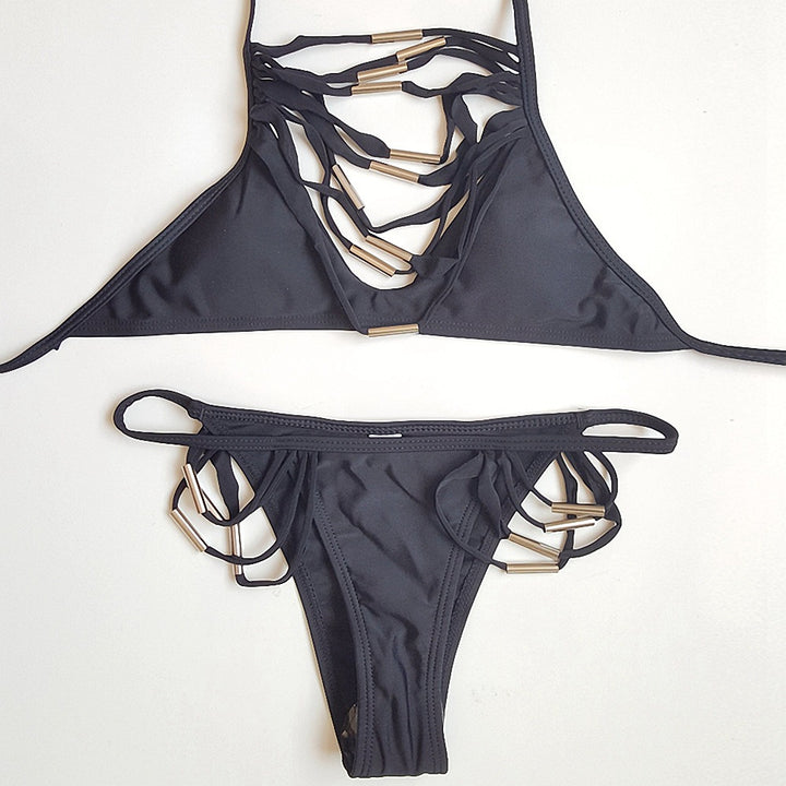 Damen Hochmodernes Bikini-Set mit stylischen Cut-Outs Drune