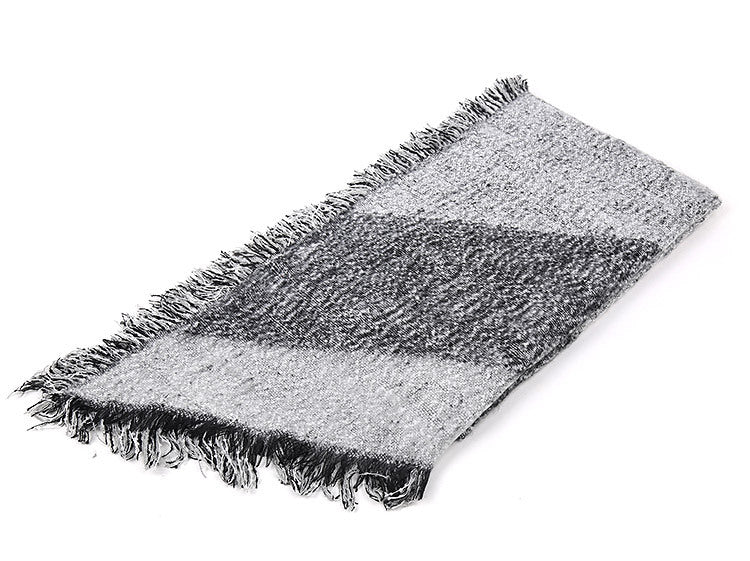 Damen Eleganter Fransen-Schal aus weichem Material mit geometrischem Muster Drune