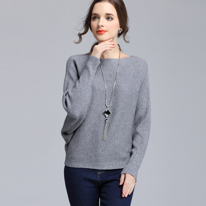 Damen Grobstrickpullover mit hohem Kragen und Zopfmuster Drune
