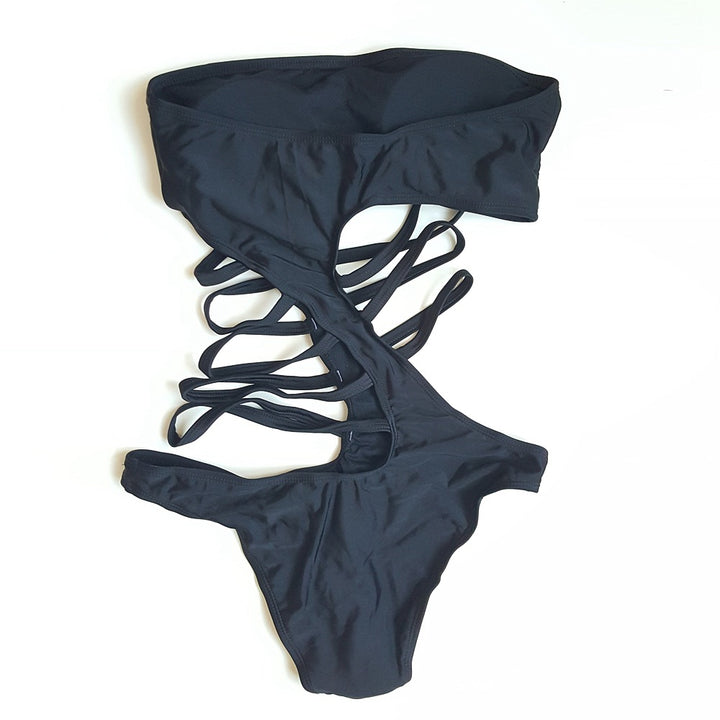 Damen Hochgeschnittenes Badeanzug mit seitlichen Cut-Outs Drune