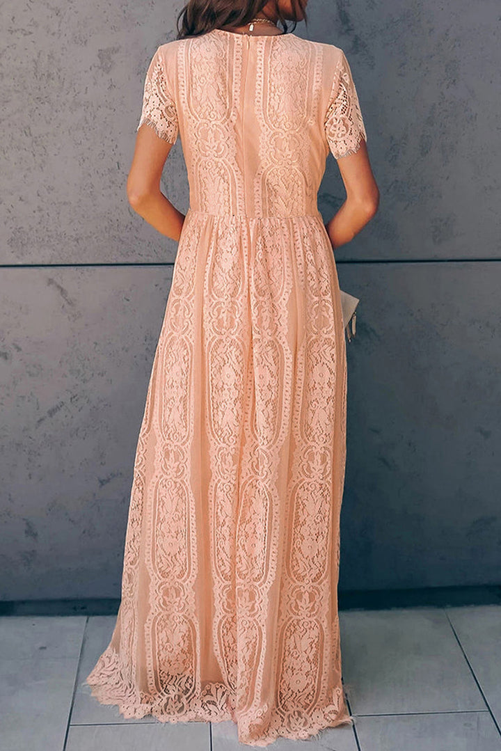 Drune | Lace Plunge Kleid Mit Gewelltem Saum