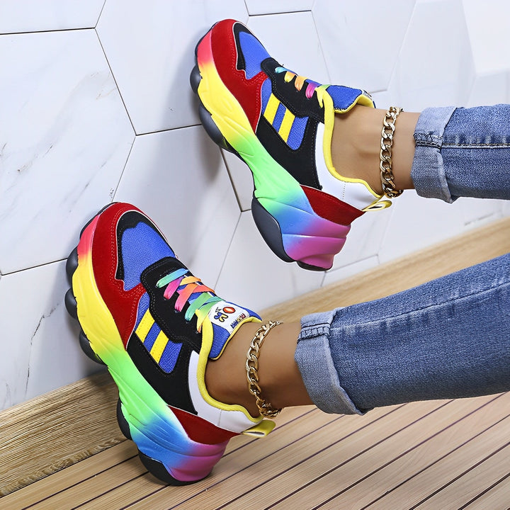 Drune - bunte klobige Turnschuhe für Damen | Multicolor Design Sneaker Damen