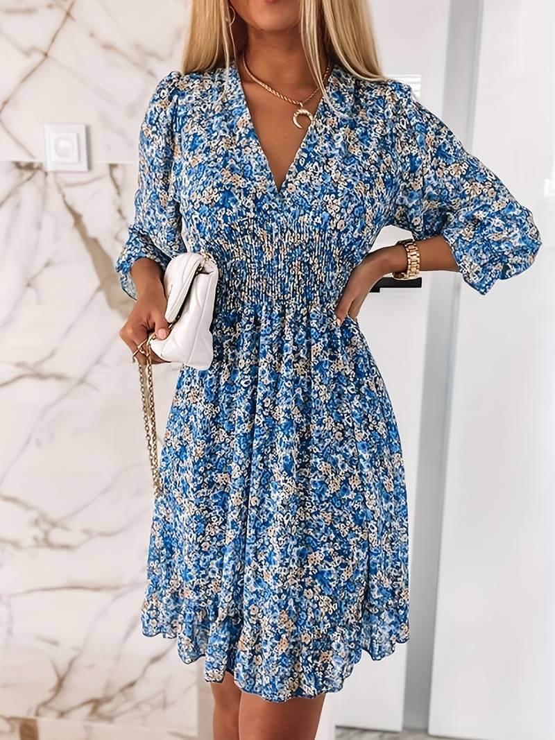 Drune | Boho Puff Ärmel Kleid