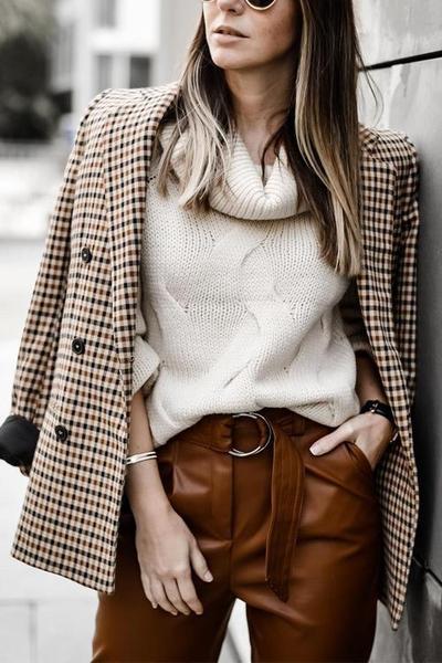 Drune | Karierter Blazer mit langen Ärmeln