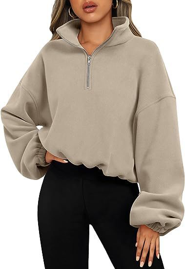 Drune | Sweatshirt mit Halb-Zip und Stehkragen