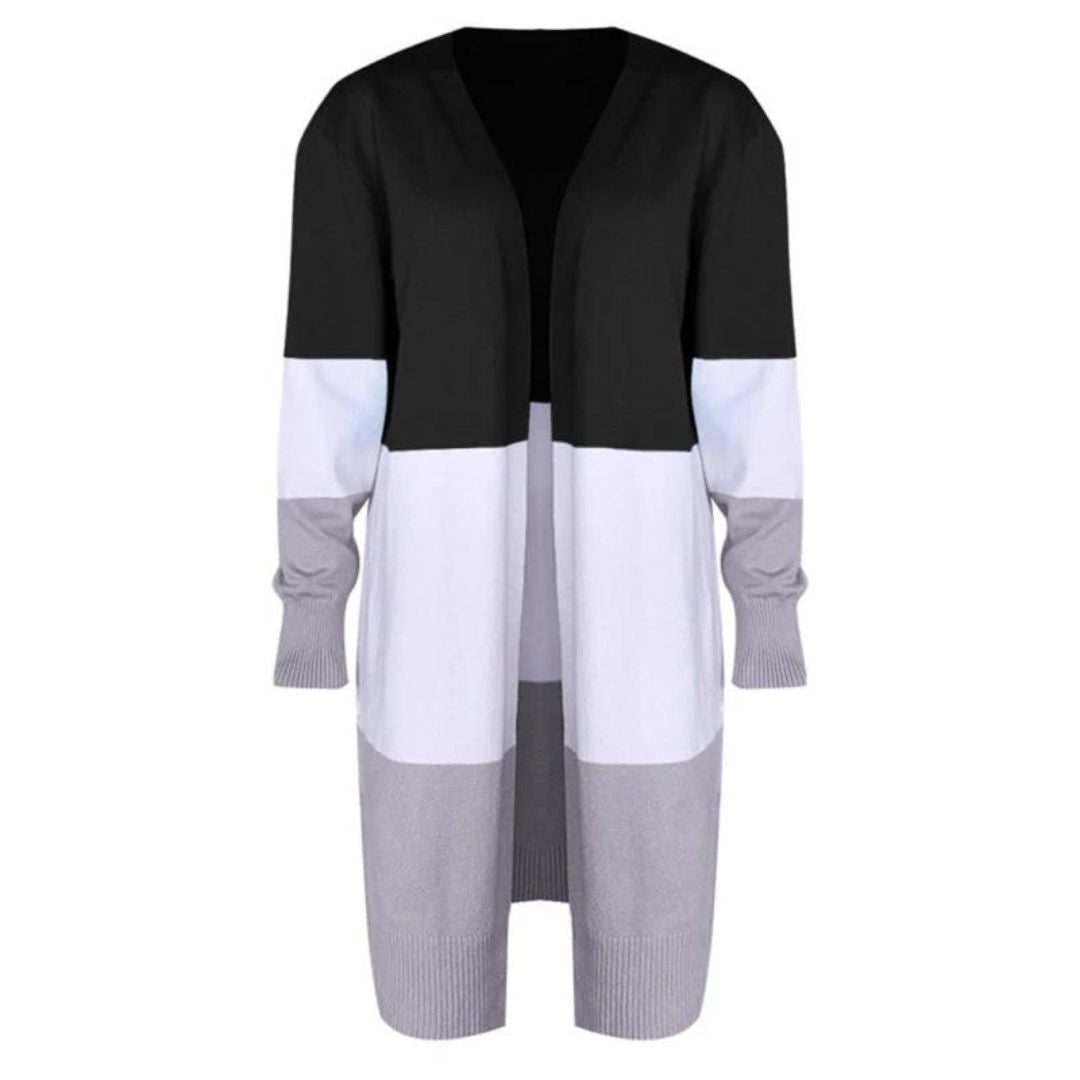 Drune | Strickjacke mit Farbblock und offener Front