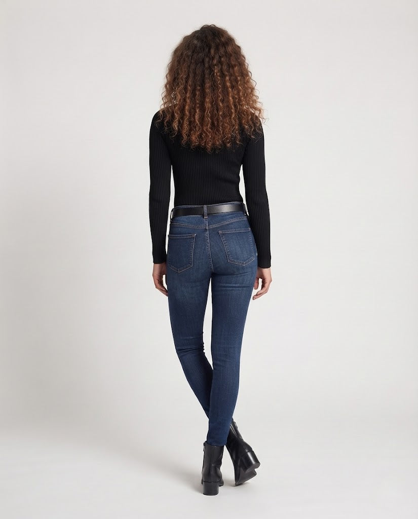 Damen Feiner Kaschmir‑Look Stehkragenpullover mit überschnittener Schulter Drune