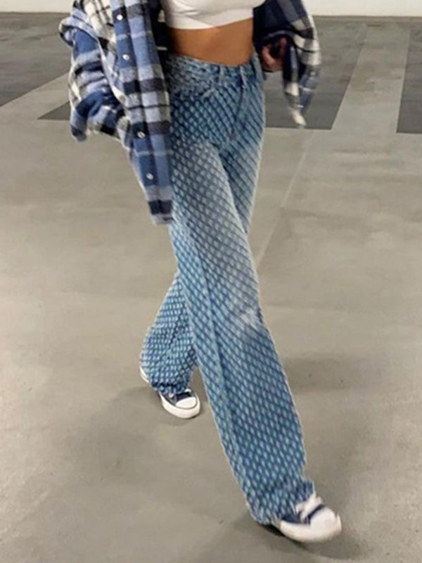 Drune | Weinlese High Rise Boyfriend Jeans Mit Durchgehendem Fransen Design