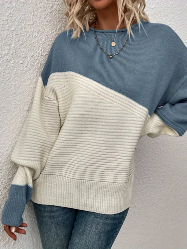 Drune | Farbblock Rundhals Pullover