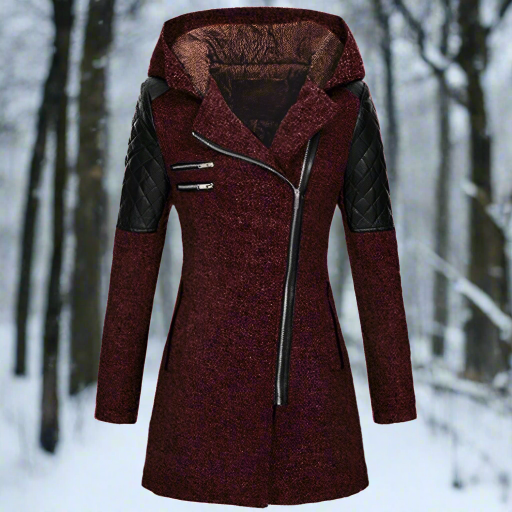 Drune | Winterlicher Woll|Trenchcoat Mit Kapuze