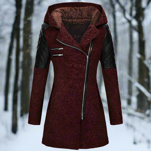 Drune | Winterlicher Woll|Trenchcoat Mit Kapuze