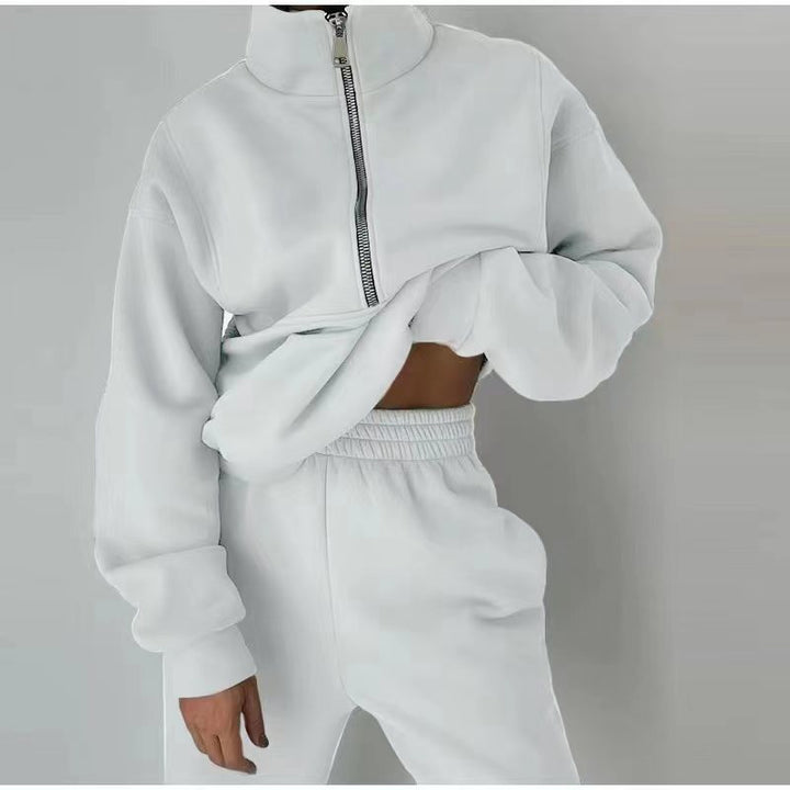 Drune | teiliges sportliches Set - trendige Damen Sweatjacke mit Jogginghose