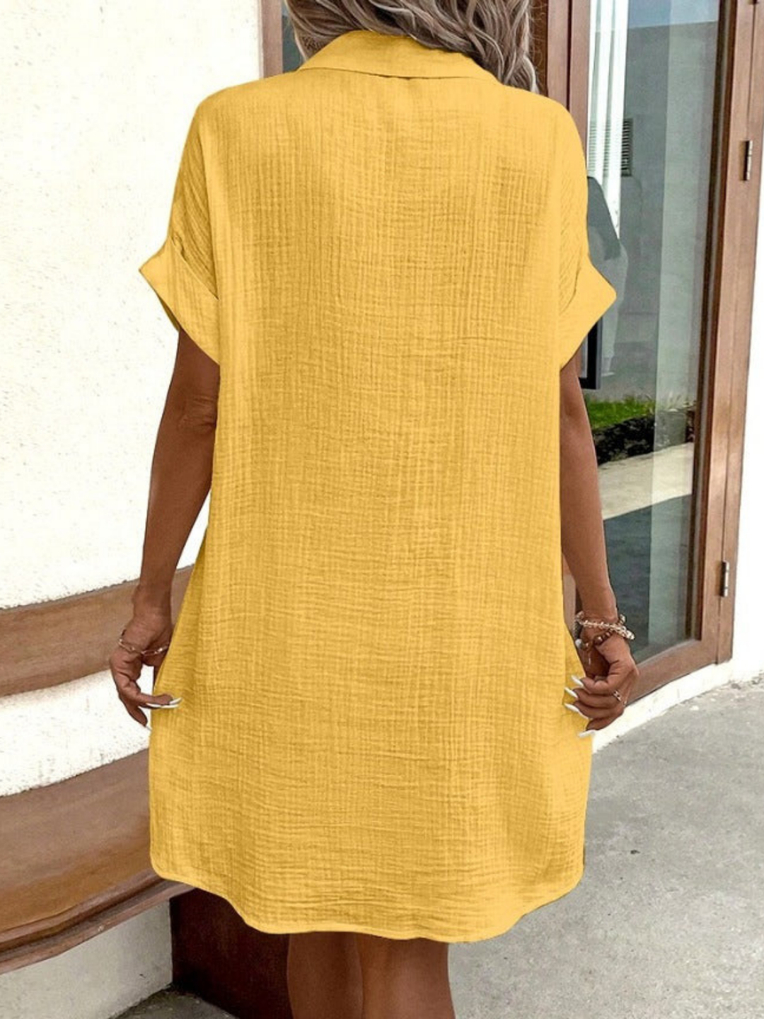 Drune | Schick Casual Stil Leinenkleid