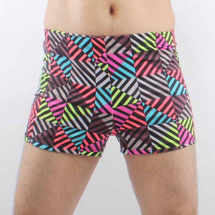 Herren Badeshorts mit buntem geometrischen Muster Drune