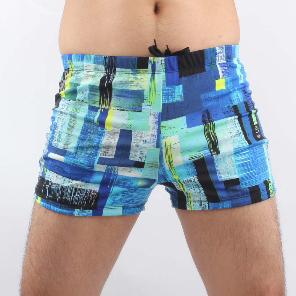 Herren Sportliche Schwimmshorts mit buntem Muster Drune