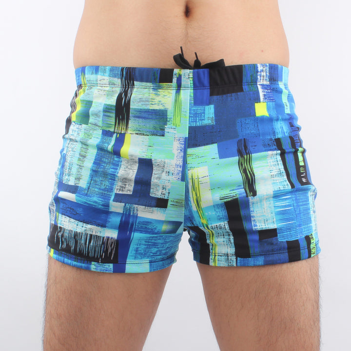Herren Sportliche Schwimmshorts mit buntem Muster Drune