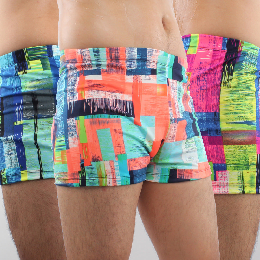 Herren Schwimmshorts mit buntem Muster Drune