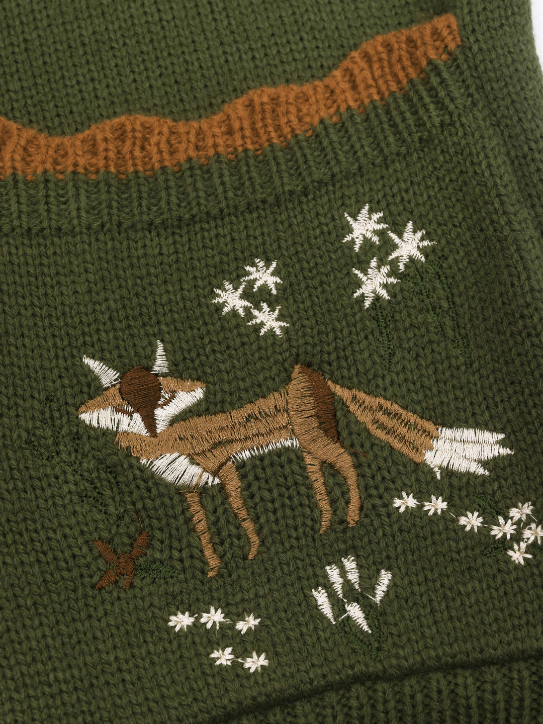 Drune | warmer bestickter Wolle Strickcardigan für Damen - Perfekt für den Alltag