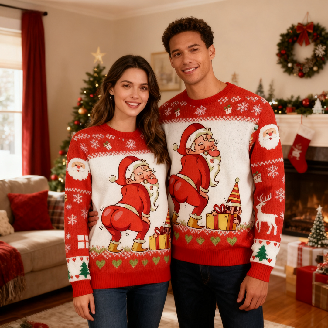 Drune | Weihnachtsmuster Hässlicher Pullover - Unisex Weihnachtsfeier Essentials