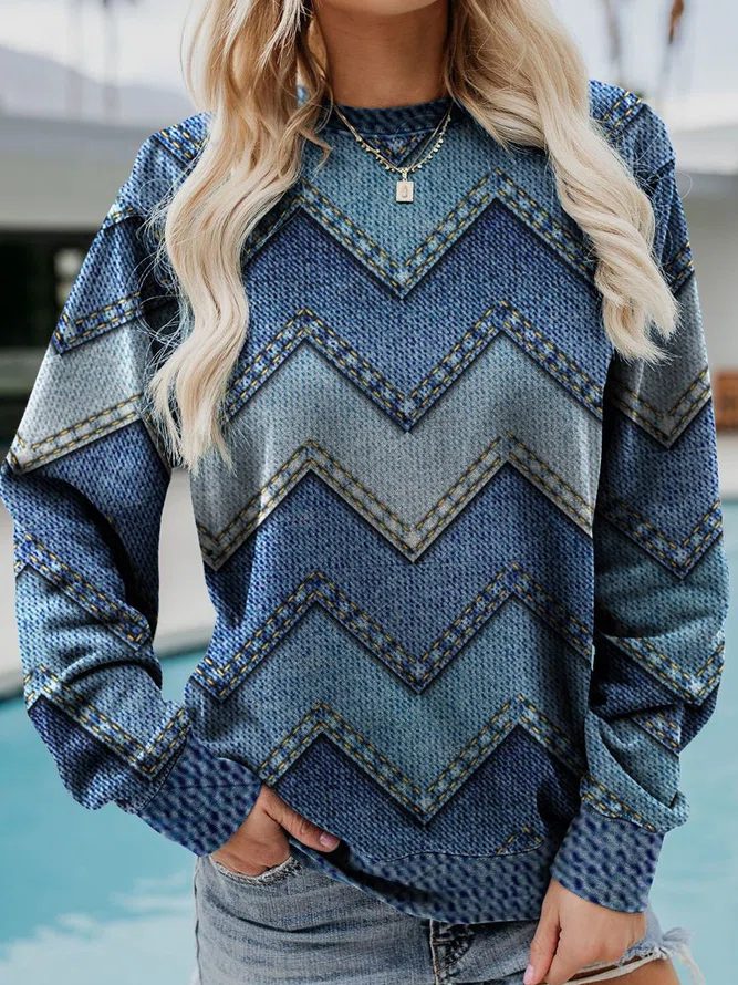 Drune | GEOMETRISCHES KASCHMIR-SWEATSHIRT
