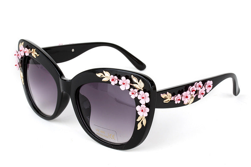 Drune | Exquisite Damen Sonnenbrille Mit Blumenmuster