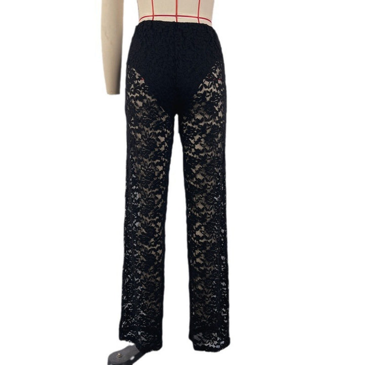 Drune | Spitze Perspektive hohe Taille Spleißen lange gerade Hose