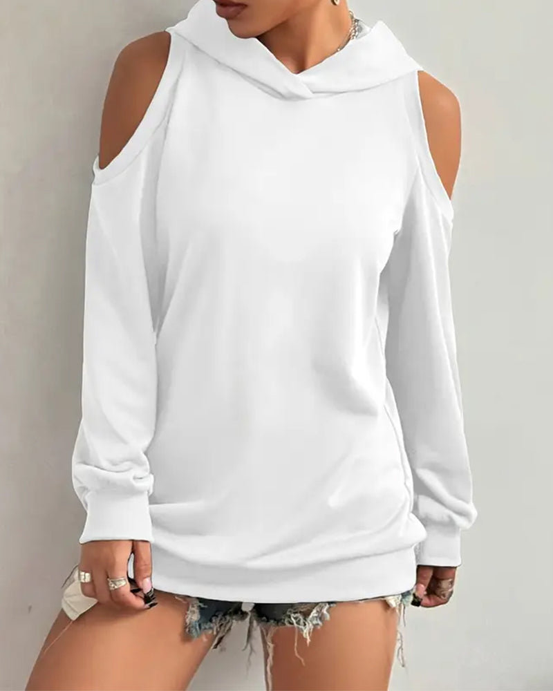 Drune | Überdie Schulter Kapuzenpullover or Schulterfreier Kapuzenpullover mit Kapuze
