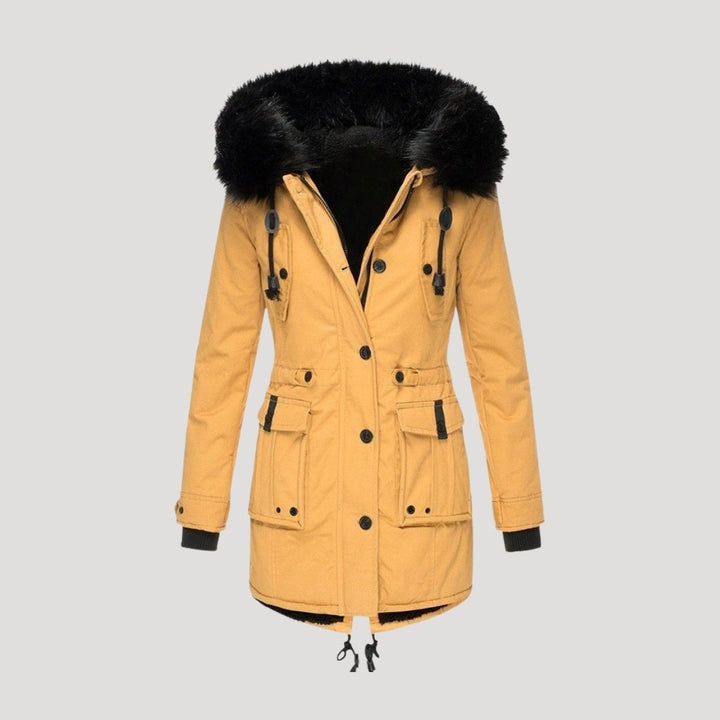 Drune | Damen wasserdichte Winterparka mit Kunstfellkapuze