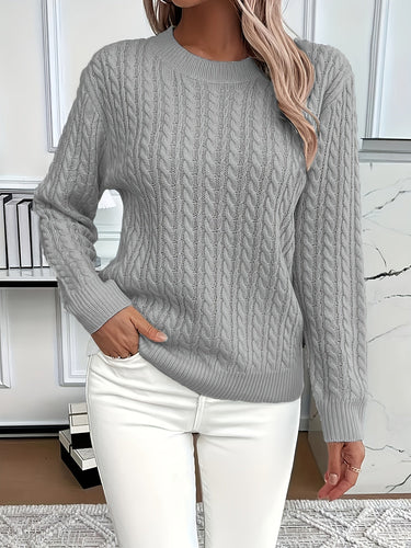 Drune | Eleganter Kabelstrickpullover mit Strukturmuster
