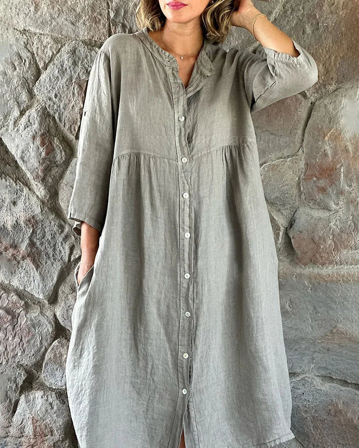 Drune | Hemdblusenkleid - Stilvolles Sommerkleid