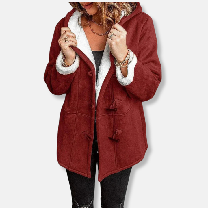 Drune | Jacke - Fleece - Kapuze - Knopfverschluss - Lässiger Schnitt - Mittel-lang