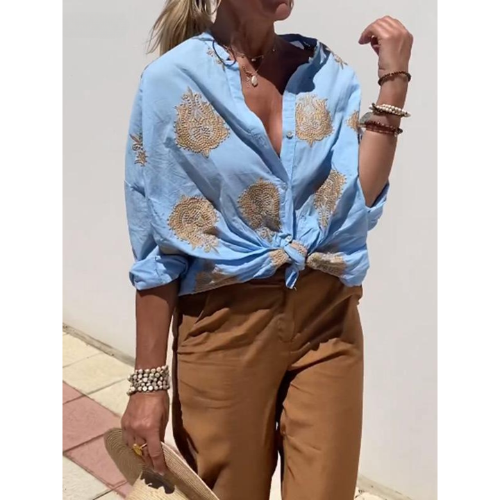 Drune | Bluse mit goldenen Details - Elegant & bequem