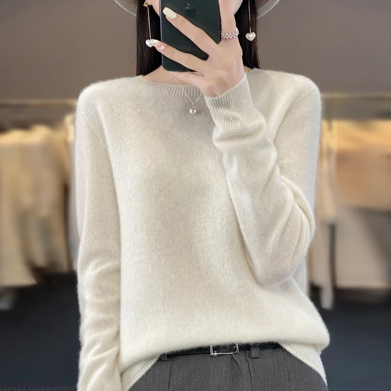 Drune | Cashmere Pullover Damen Stilvoller Rundhals, Weich & Komfortabel